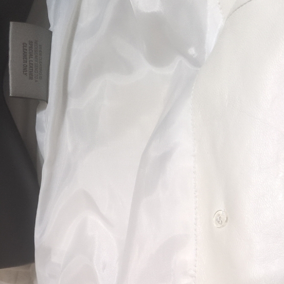 Wilsons Leather Cream Double-Breasted Trench Coat - Picture 5 of 6